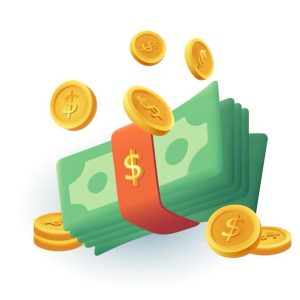 May be an image of money and text